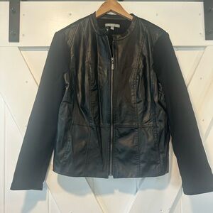 Vegan Leather Jacket - NY Collection Large